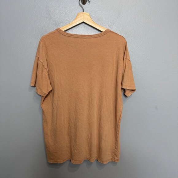 AERIE tan scoop neck oversized short sleeve tee size S - Picture 6 of 6